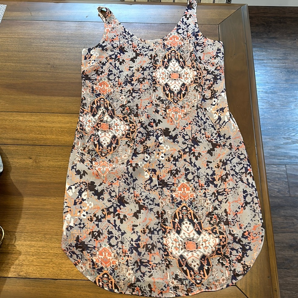COPY - Cabi Fresco Slip dress with pockets boho print still avail